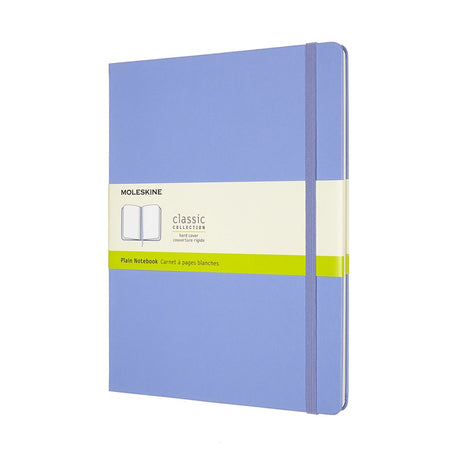 Moleskine klassisk notesbog - ekstra stor - hardcover - blank - hortensiablå