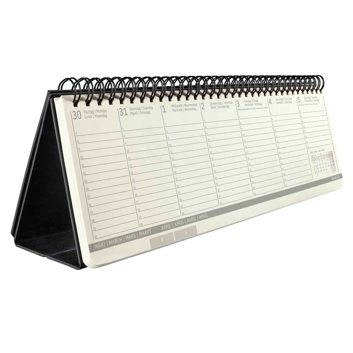 Sigel skrivebordsagenda 2026 conceptum 2026 - 30 x 14,4 x 1,8 cm - sort - skrivebordskalender - si-c2680