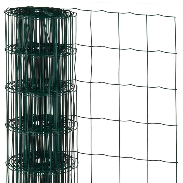 Natur - galvaniseret stålnet - 0,6 x 10 m - grønt - 100 x 75 mm mesh