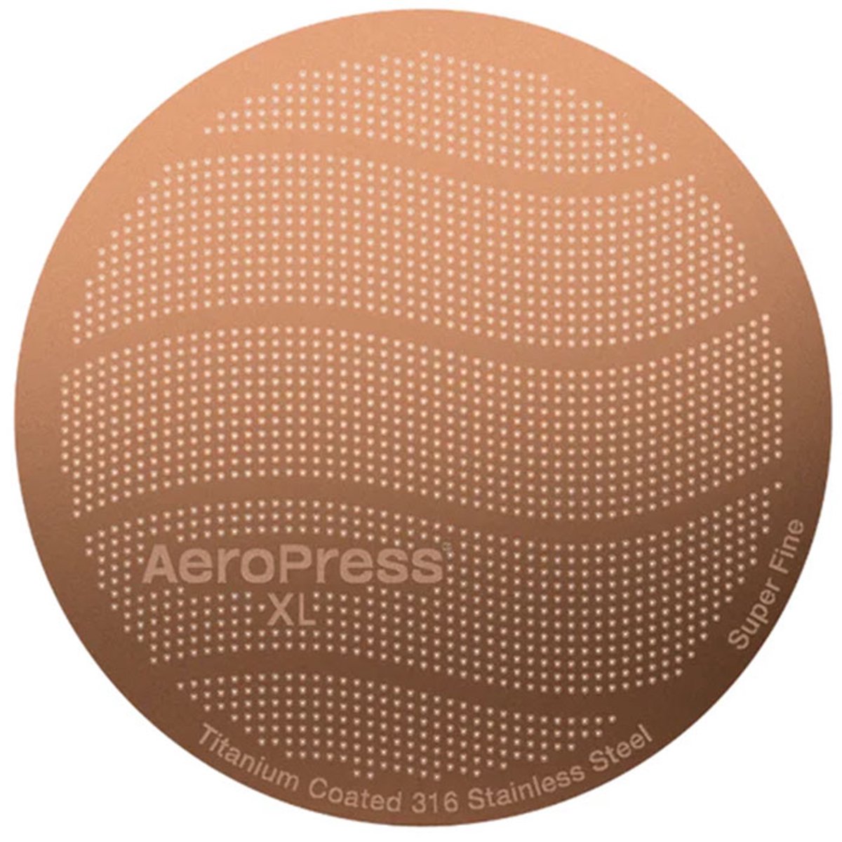Aeropress - guldfarvet metalfilter - xl