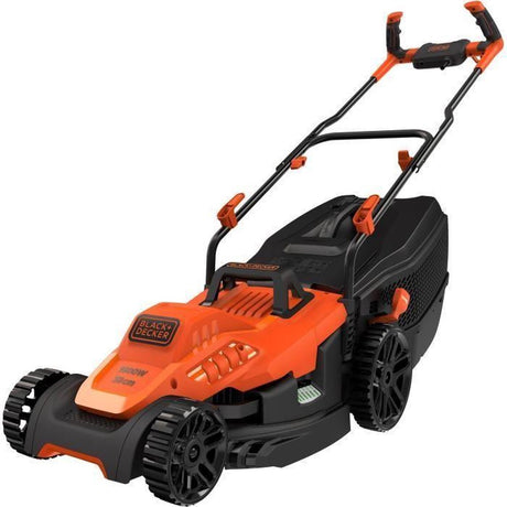 Black+decker 38cm 1600w plæneklipper med cykelhåndtag - bemw471bh-qs