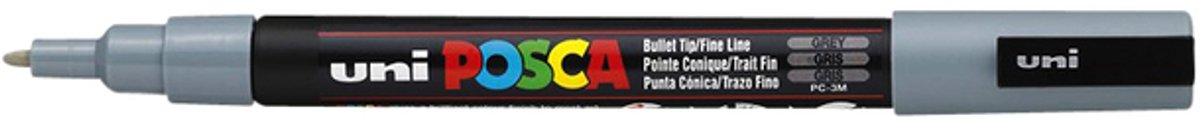 Posca highlighter pc-3m grå (6 stk.)