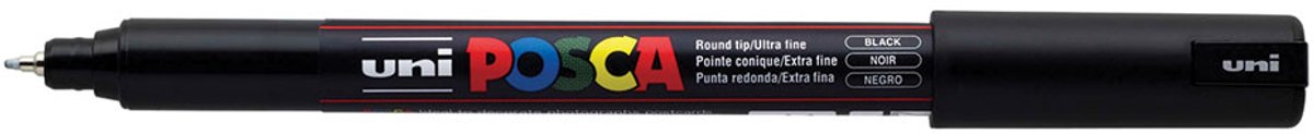 Posca tuschpen tusch pc-1mr sort (6 enheder)