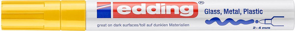 Edding -750 glans maler tusch gul 1 stk 2-4 millimeter 4-750-9-005