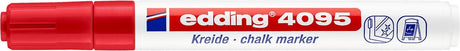 Edding kridtmarkør 4095 rund 2 - 3 mm vandbaseret rød