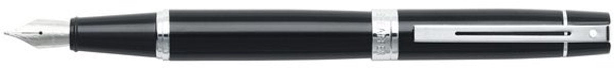 Sheaffer fyldepen - 300 e9312 - m - blank sort forkromet - sf-e0931253