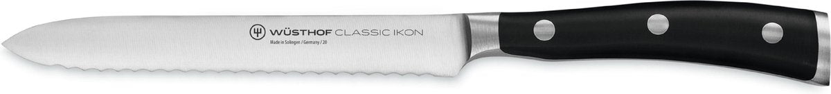 Wusthof - klassisk ikon pølsekniv med bølgekant 14 cm