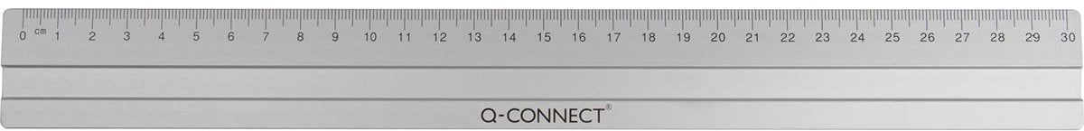 Q-connect målestok, aluminium, 30 cm
