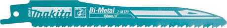 Makita b-05038 frem- og tilbagegående savklinge - 128 x 7 18tpi - metal plast (5 stk)