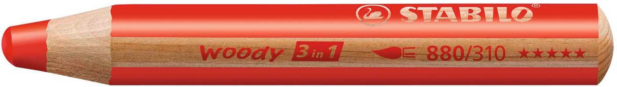 Stabilo woody 3 i 1 - multitalent blyant - rød - pr stk