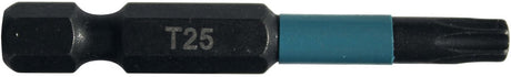 Imp makita tilbehør b-63797 | slagskruetrækker bit | t25x50mm | x act sort - b-63797