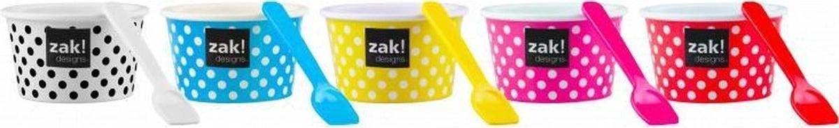 Zak!designer prikket iskop - sundae - isforme - 250 ml - blå