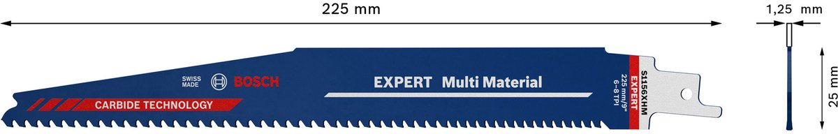 Bosch 10x expert multimateriale s 1156 xhm frem- og tilbagegående savklinge - 2608...