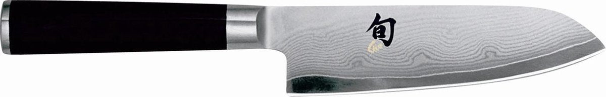 Kai santoku kniv shun klassisk 13,75 cm - 32 lags damask stål - dm-0727