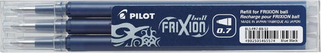 Pilot sæt af 3 - refill frixion ball 0,7 - sort blå - medium nib