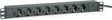 Roline 19 fatning 8-vejs, C14 stik, sort, 2 m