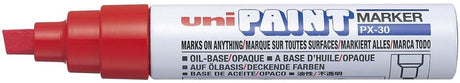 Posca uni paint px-30 rød malertusch - 4 - 8,5 mm mejselspids - oliebaseret malertusch velegnet til mange overflader som f.eks.; glas, papir, keramik, plast eller metal