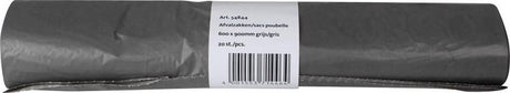 Q-connect affaldspose 25 mikron, fod 60 x 90 cm, 60-65 liter, grå, rulle med 20 stk.