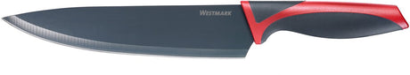 Westmark kokkekniv, klingelængde 20 cm, bred klinge, med klingebeskytter, rustfrit stål plast, antracitrød, 14542270
