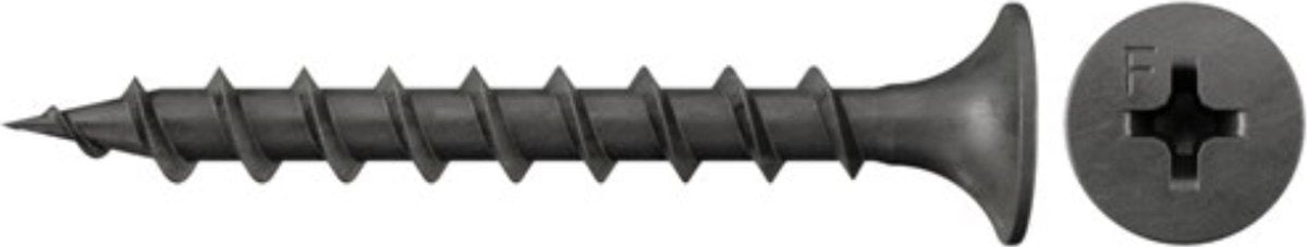 Fischer gipspladeskrue - 3,5x45 mm, Philips-drev, grov