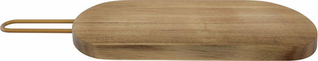 Point-virgule skærebræt - serveringsbræt lavet af akacietræ med kobberhåndtag - 40x12x2cm