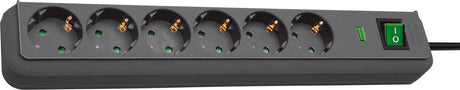 Strømskinne brennerstuhl eco-line bn3318 6 fatninger sort