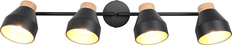 Rl live your light reality valentin - spot - zwart mat - excl. 4x e14 4 w - zwenkbaar - wand- en plafondmontage - casalum