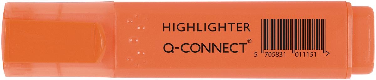 Q-connect highlighter, orange 10 stk