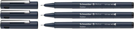 Schneider skriveredskaber schneider fineliner - pictus - sort - 3 stregbredder - s-197593