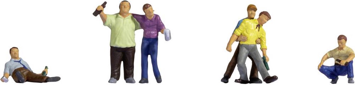 Heller ikke 36559 n berusede figurer malet, stående, siddende, liggende