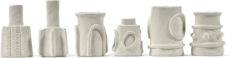 Serax set van 6 vaasjes molly beige aardewerk ø 6,5x11cm marie michielssen