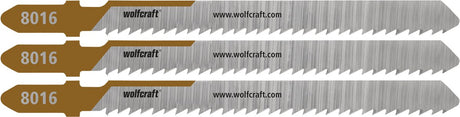 Wolfcraft - 3 stiksavklinger til hårdttræ - 50 mm rent snit - T-skaft - 8016000