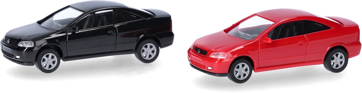 Herpa opel coupe, sort rød (minisæt 2 stk.)