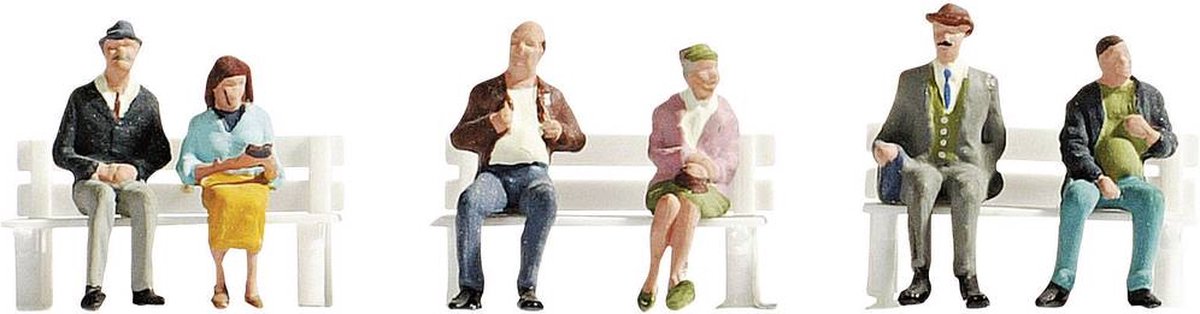 Heller ikke 36242 n rejsefigurer malet, siddende