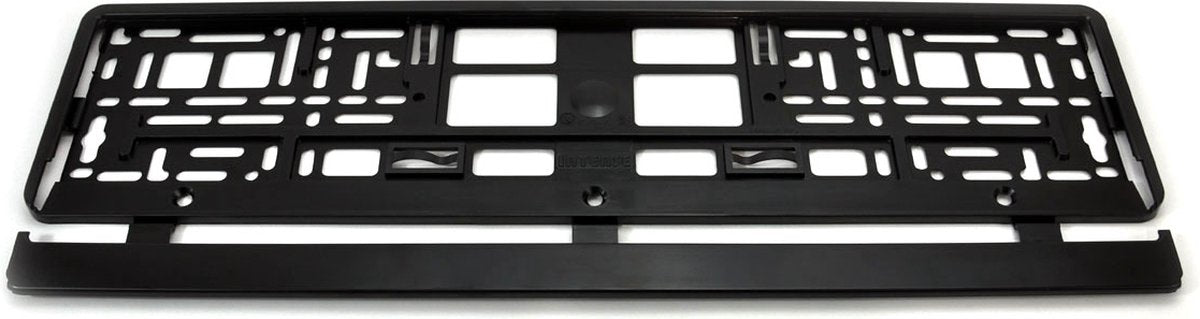 Umærket sans marque nummerpladeholder hård - sort - til pladestørrelse: 520x110mm - kun 1 stk.