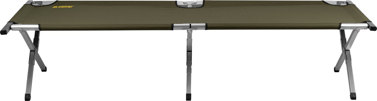 Abbey camp campingbed xl - luxe - zwart - 200 x 68 x 43 cm - aluminium