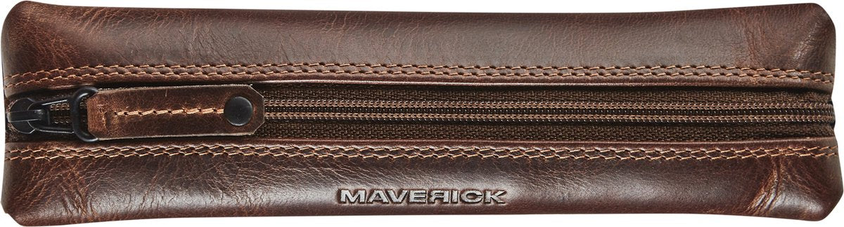 Maverick læder pennetui den originale flad