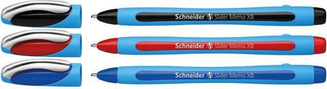 Schneider skriveredskaber schneider kuglepen - slider memo - nib xb 1,4 mm - 3 stk - s-150293