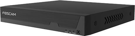 Foscam fn9108h - 8-kanals 5mp nvr - netværksvideooptager - sikkerhedskameraoptager - h.264+ - bevægelsesdetektion - vms app - op til 16 tb hdd - gigabit ethernet - sort