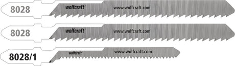 Wolfcraft - polycarbonat bølgeplade stiksavklinger - 3 stykker - fint lige og buet snit - hcs og bim med T-skaft - specielt til polycarbonat plader - 8028000