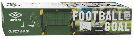 Umbro fodboldmål - fodboldmål 50 x 44 x 44 cm - foldbart fodboldmål - nemt at opbevare - fodboldtræningsmål til børn og voksne - plastik - sort gul