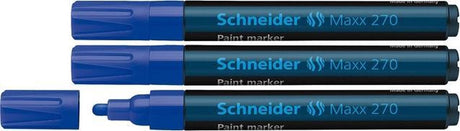 Schneider schrijfwaren schneider lakmarker - maxx 270 - 1-3 mm - blauw - 3 stuks - s-127003-3