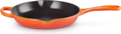 Le creuset stegepande signatur - orange-rød - ø 20 cm - emaljeret non-stick belægning - egnet til alle varmekilder, inklusive induktion - tåler opvaskemaskine - livstidsgaranti