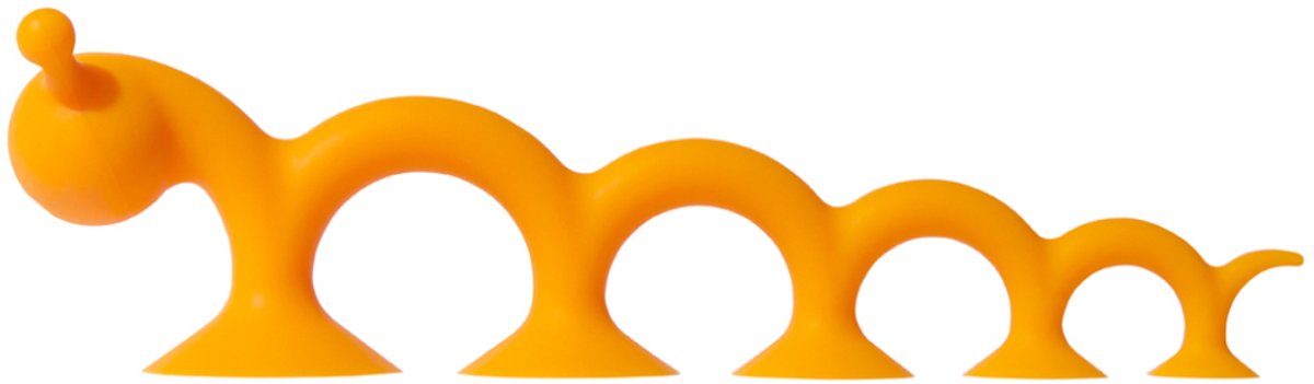 Moluk spillefigur - boogi pilla orange - h16cm - med sugekopper til enhver glat overflade - 3 år
