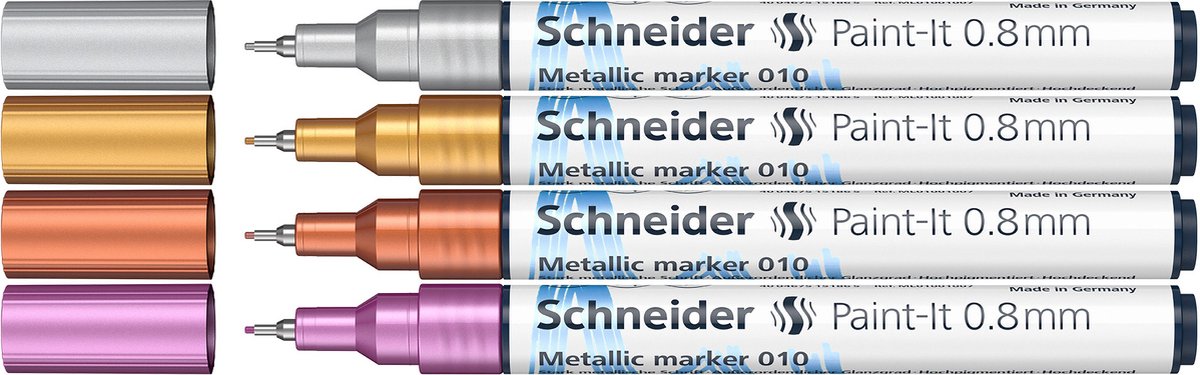 Schneider skriveredskaber schneider metallic tusch - paint-it 011 - 2mm - 4 stk - s-ml01111501