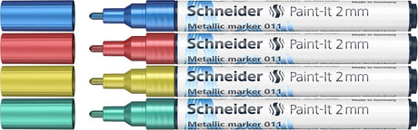 Schneider skriveredskaber schneider metallic tusch - paint-it 011 - linjebredde 2 mm - 4 stk - s-ml01111502