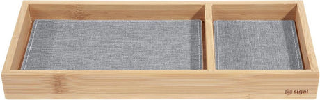 Sigel penneæske - eye style - bambus - 245x109x25mm - med indlæg - si-sa205