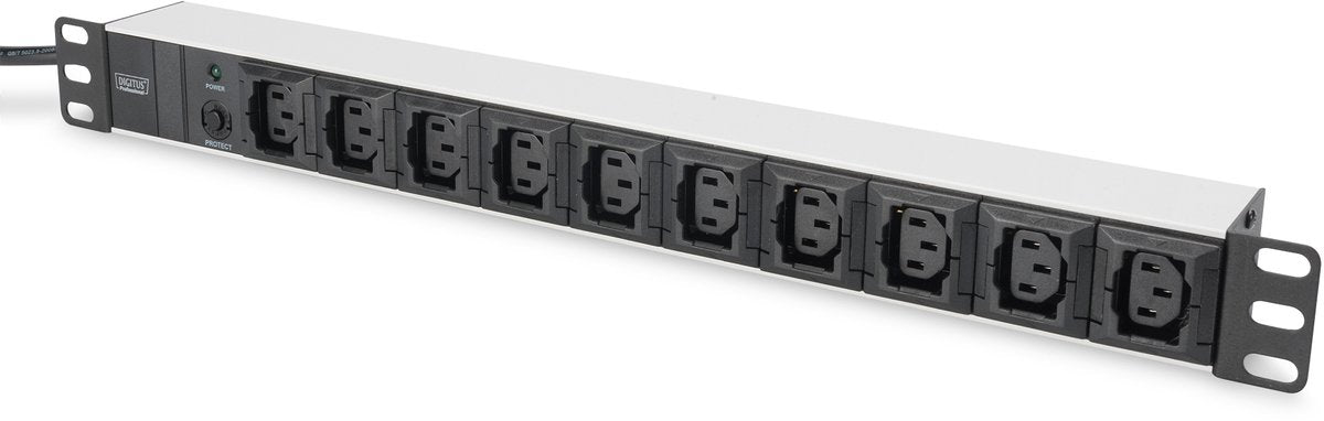 Digitus DN-95404 19 tommer stik til patchskab 1 han enhedsstik c13 10a sort