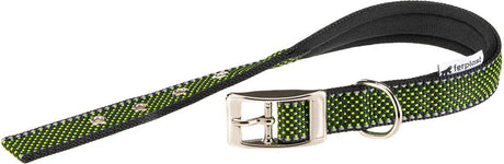 Ferplast daytona deluxe halsbånd til hundehalsbånd - blødt foer - grønt - reflekterende - l - bredde: 2,5 cm - halsomkreds: 37 - 45 cm (mål før bestilling)
