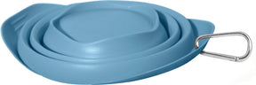 Kurgo collapse a-bowl - foldbar rejseskål - hundemadsskål - blå